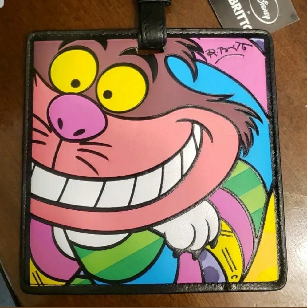 Disney by Britto Cheshire Cat luggage tag